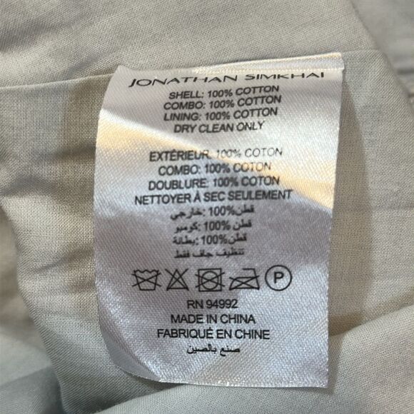 NEW Jonathan Simkhai flora Macrame strap mini dress in breeze color size o - Picture 10 of 12